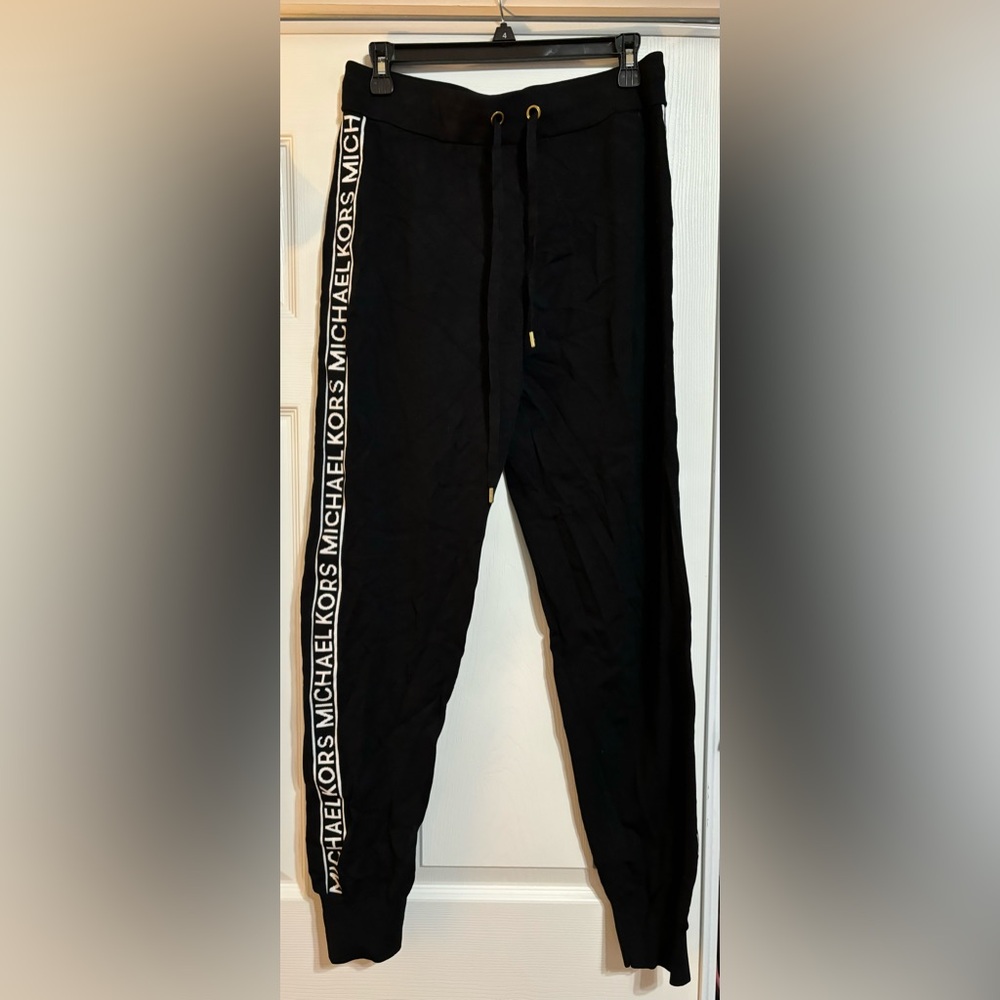 Michael Kors logo black joggers, size M